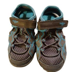 Oshkosh Tempu Water Shoes Grey Turquoise Boys Size 7M Toddler Hook and Loop